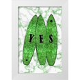 thumbnail image 1 of Aesthete 11x14 White Modern Wood Framed Museum Art Print Titled - Yes Surt Green, 1 of 4