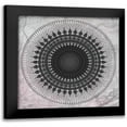 thumbnail image 1 of Aesthete 12x12 Black Modern Framed Museum Art Print Titled - Mandala, 1 of 5