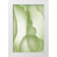 thumbnail image 1 of Aesthete 13x18 White Modern Wood Framed Museum Art Print Titled - Green Paper Two, 1 of 4