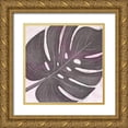thumbnail image 1 of Aesthete 15x15 Gold Ornate Wood Framed with Double Matting Museum Art Print Titled - Tropical Leaf Two, 1 of 4