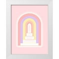 thumbnail image 1 of Aesthete 15x18 White Modern Wood Framed Museum Art Print Titled - Pink Gate, 1 of 4