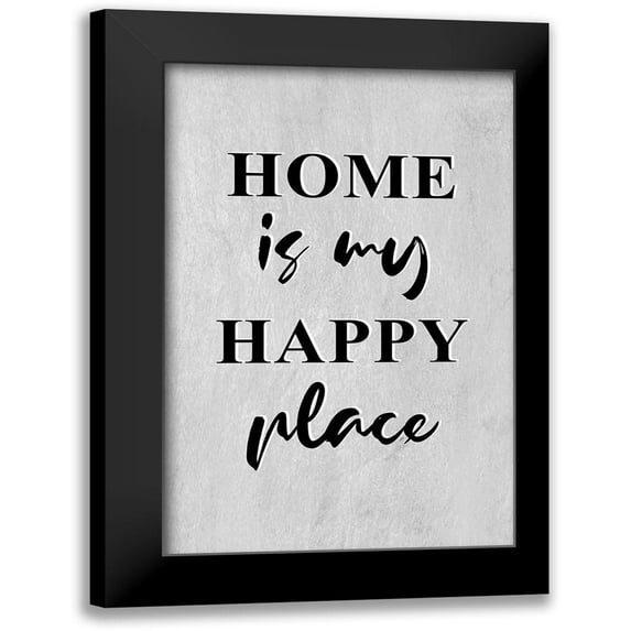 Aesthete 17x24 Black Modern Framed Museum Art Print Titled - Happy Home