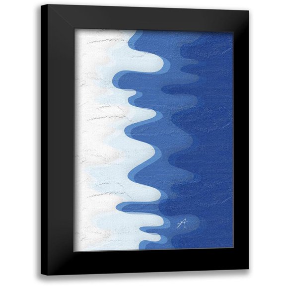 Aesthete 17x24 Black Modern Framed Museum Art Print Titled - Waves