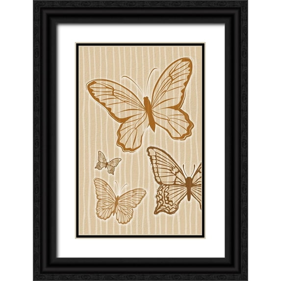 Aesthete 17x24 Black Ornate Wood Framed with Double Matting Museum Art Print Titled - Nature Creatures Sand