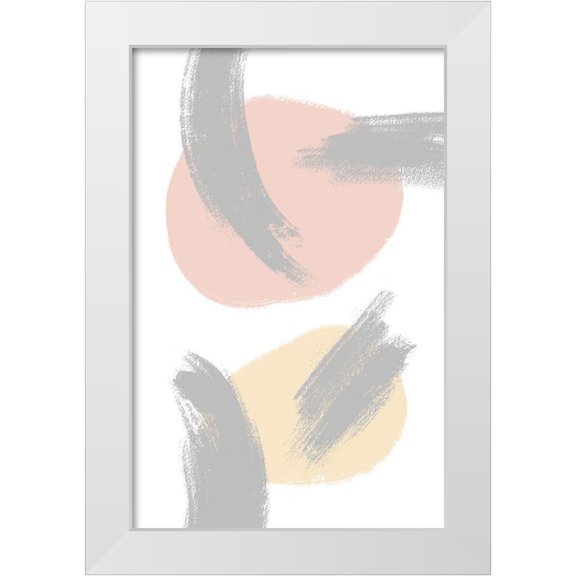 Aesthete 17x24 White Modern Wood Framed Museum Art Print Titled - Grey Clouds