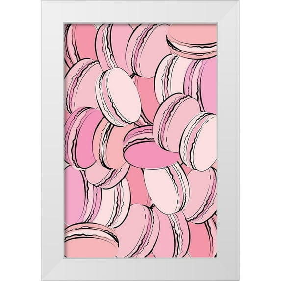 Aesthete 17x24 White Modern Wood Framed Museum Art Print Titled - Macarons