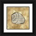 thumbnail image 1 of Aesthete 20x20 Black Ornate Wood Framed with Double Matting Museum Art Print Titled - Glden Seashell3, 1 of 4