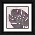 thumbnail image 1 of Aesthete 20x20 Black Ornate Wood Framed with Double Matting Museum Art Print Titled - Tropical Leaf Three, 1 of 4