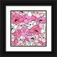 thumbnail image 1 of Aesthete 26x26 Black Ornate Wood Framed with Double Matting Museum Art Print Titled - Pink Magnolias, 1 of 4
