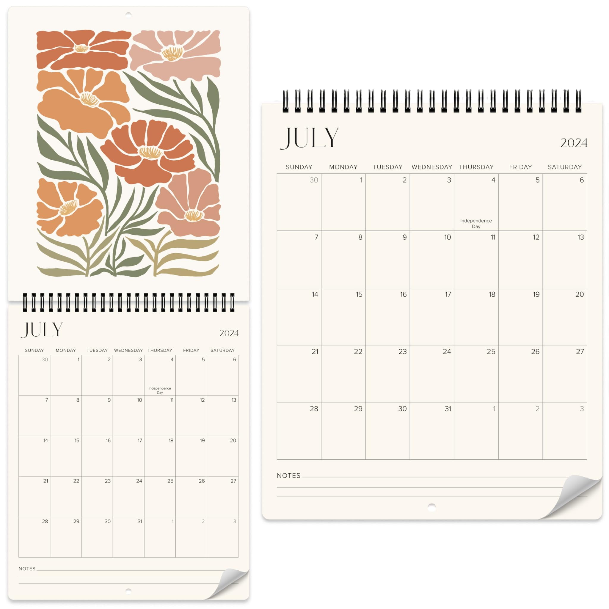 Aesthetic 20242025 Wall Calendar Runs from June 2025 Until December