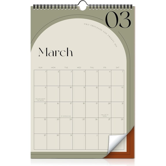 Aesthetic 2026 Wall Calendar - Runs Until December 2026 - The Perfect Wall Hanging Calendar Planner for Easy Organizing