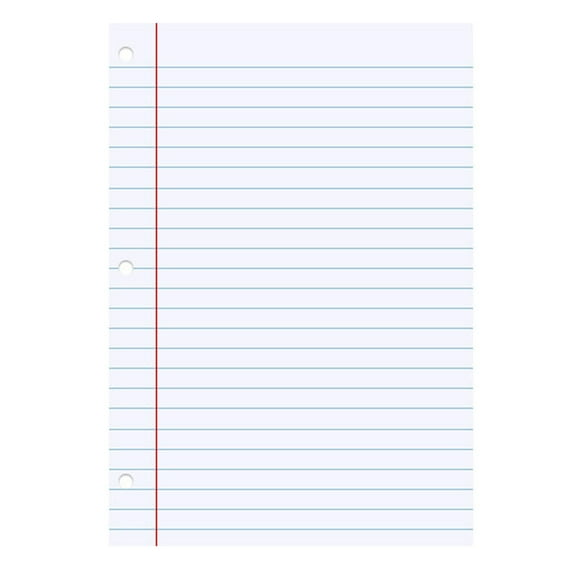 Aesthetic 3 Hole Paper, College Ruled Refill Sheets 200 Colored Loose Leaf Pages 8x11" For Binders Office Organization Note-Taking