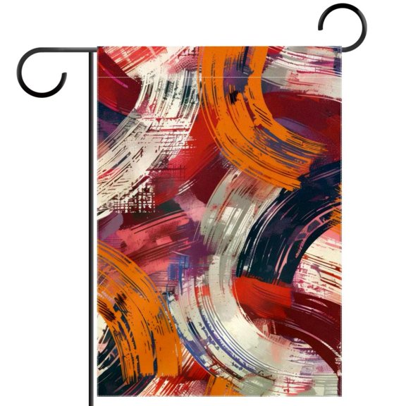Aesthetic Abstract Geometric Pattern Garden Flag Double Sided House Flag for Outdoor Home, Personalized All Year Round Yard Decor 12 x 18 Inch