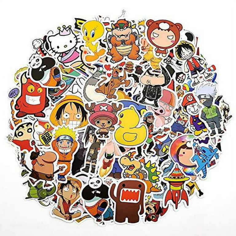 Stickers Skateboard Anime, Cartoon Stickers Aesthetic