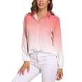 thumbnail image 1 of Aesthetic Antique Pink And White Gradient Long Sleeve Blouse Woman Streetwear Casual Shirts Summer Oversize Woman Streetwear Clothing Birthday Present, 1 of 7