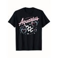thumbnail image 1 of Aesthetic Aquarius Zodiac Sign Heart Graphic Unisex Short Sleeve T-Shirt, 1 of 6