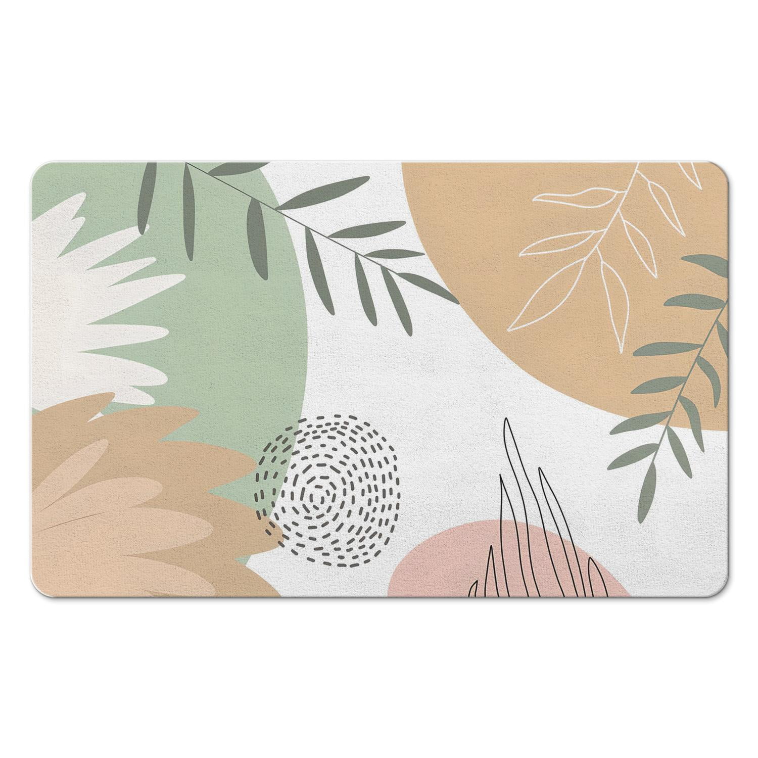 Aesthetic Art Pink Boho 20x32 inch Bath Rugs - Washable, Non-Slip for ...