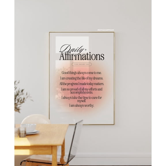 Aesthetic Art Prints Aura Print Pink Wall Prints Bedroom Wall Decor Orange Girly, Unframed Paper Print Size 8x12