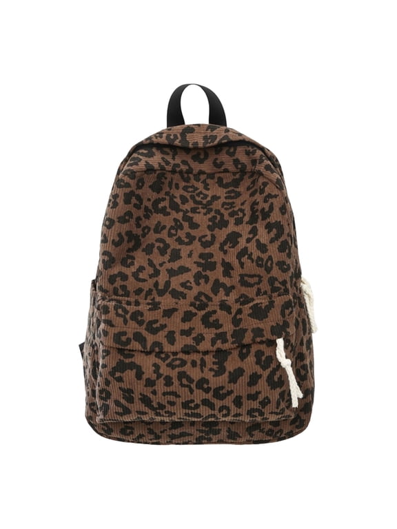 Aesthetic Backpack Student School Bag Travel Backpack Large Capacity Laptop Daypacks Leopards Print Backpack Preppy Bag