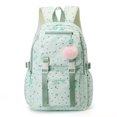 thumbnail image 1 of Aesthetic Backpack with Pendant, Star Print Laptop Backpack, Multi-layer Bookbag for Shopping Work (Green), 1 of 6