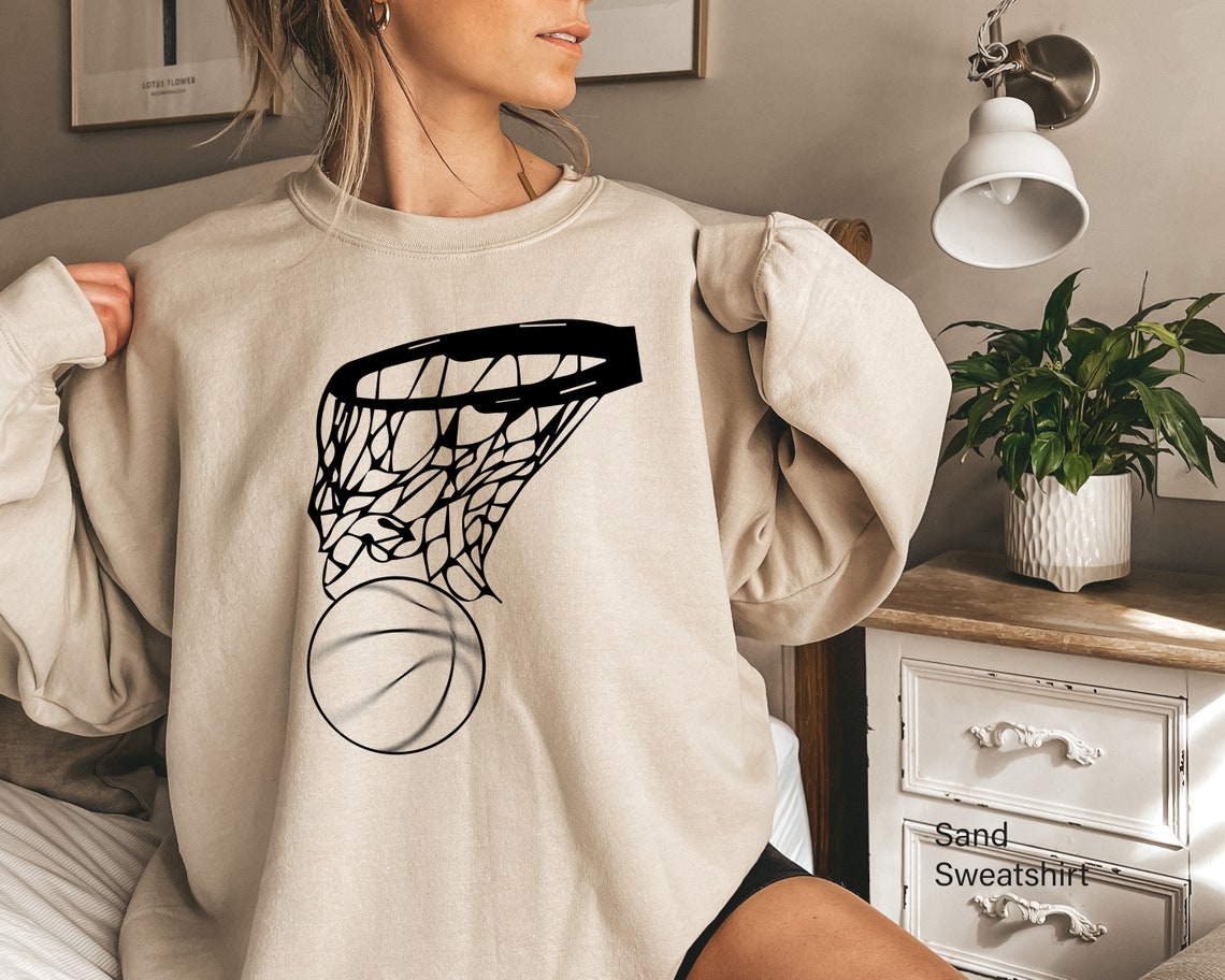 Aesthetic Basketball Sweatshirt, Women's Basketball Shirt, Basketball ...