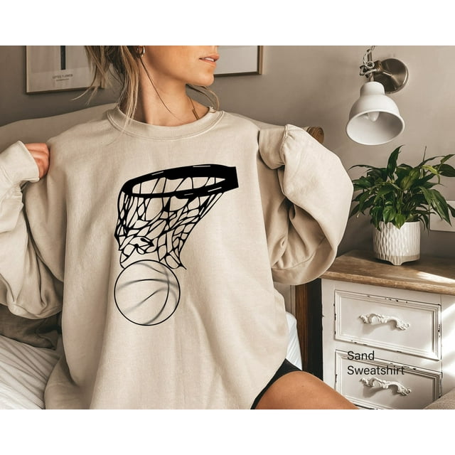 Aesthetic Basketball Sweatshirt, Women's Basketball Shirt, Basketball ...
