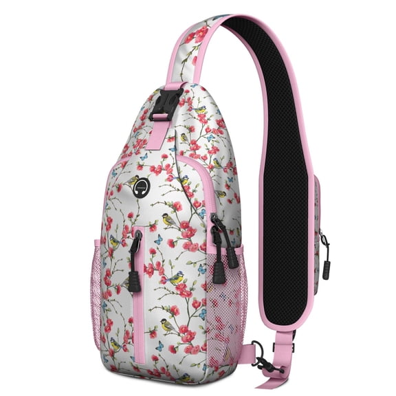 Aesthetic Bear Print Crossbody Sling Bag – Water-resistant, Anti-theft Pocket, Multi-pocket – Cute Brown and Polar Bear Pattern