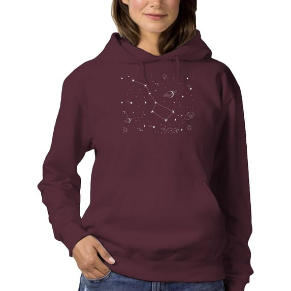 Aesthetic Big Dipper Art Hoodie Women -Image by Shutterstock, Female 3X-Large