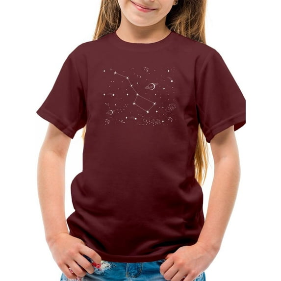 Aesthetic Big Dipper Art T-Shirt Juniors -Image by Shutterstock, Large
