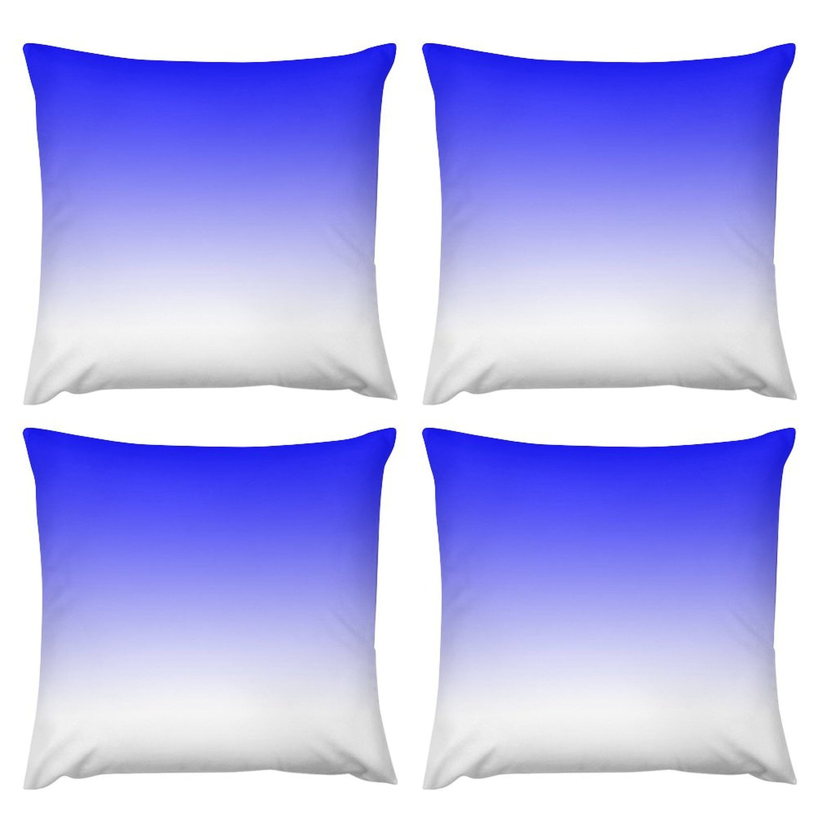 Aesthetic Blue And White Gradient 4 Pcs Cushion Covers Sofa Cushion