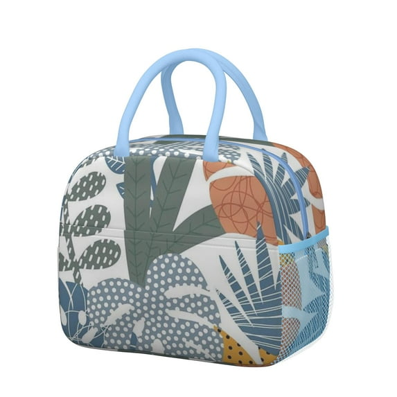 Aesthetic Bohemian Lunch Tote Women, Thermal Insulated Bag with Rustic Vintage Patterns for Work, Picnic, and Daily Use
