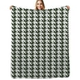thumbnail image 1 of Aesthetic Bottle Green and White Ripple Flannel Blankets Soft Throw Blanket Winter Travel Office Outdoor Bedspread, 1 of 6