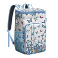 thumbnail image 1 of Aesthetic Butterfly Backpack Cooler – Leakproof Waterproof Insulated Lunch Bag with Tropical Flower Pattern for Road Trips & Outdoor Adventures, 1 of 4