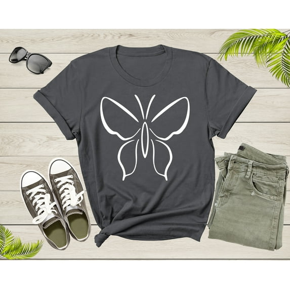 Aesthetic Butterfly Shirt For Adult Men Women Kids Teen Junior Girls Boys Youth Tshirt Cute Butterfly Birthday Gift Present Dad Mom T-shirt