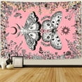 Aesthetic Butterfly Tapestry Boho Moth Tapestry Flowers Plants