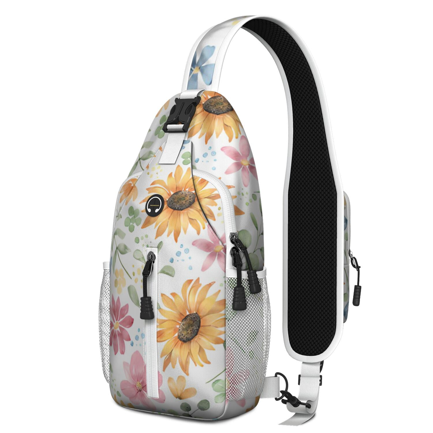 Modern Artistic Sling Backpack – Geometric Tie Dye and 
