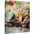 thumbnail image 1 of Aesthetic Cat Flowers Canvas Wall Art Wildflowers Cat Print Poster Framed Picture Painting for Home Living Room Bedroom Decor, 1 of 6