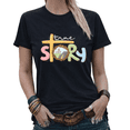 thumbnail image 1 of Aesthetic Christian Easter True Story Gift Graphic Tees Womans T shirt White/Black S-5XL Tops, 1 of 4