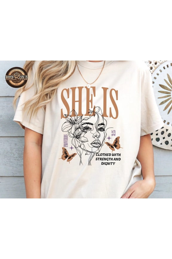 Aesthetic Christian Shirt, Christian Woman Shirt, Proverbs 31 Shirt, Bible Verse Shirt, Gift For Her, Religious Shirt, Christian Apparel