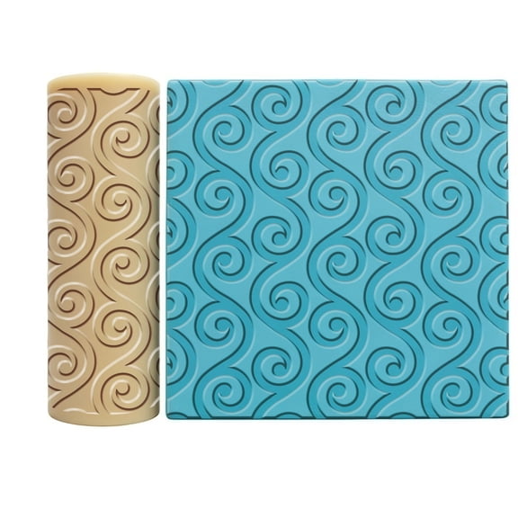 Aesthetic Clouds Textured Polymer Clay Embossing Roller for Jewelry Making, Pottery & DIY Crafts - Compatible with Polymer, Air-Dry, and Oven-Bake Clay