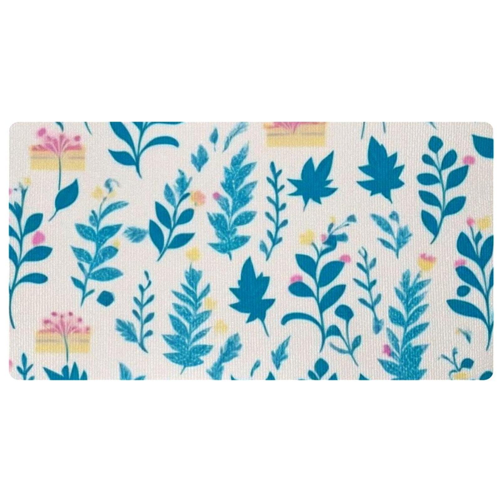 Aesthetic Colored Flowers Deluxe Kitchen Mats for Floor Anti Fatigue