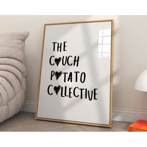 Aesthetic The Couch Club Print, Typography Poster, Minimalist Apartment Decor, Couch Wall Art, Trendy Living Room Decor, Wall Art, Modern Wall Decor, 8x12 UNFRAMED