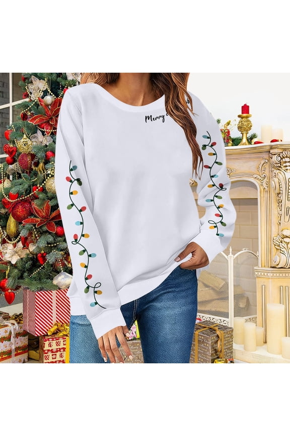 Aesthetic Crewneck Sweatshirts Women Varsity Soft Vintage Graphic Top Preppy Clothes Oversized Gift for Her