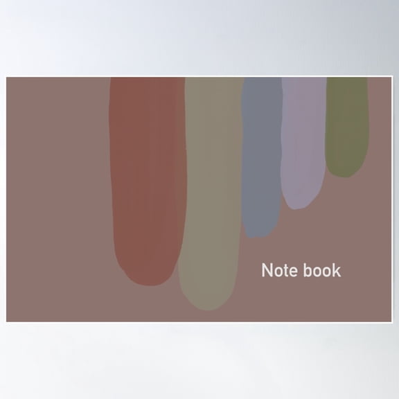 Aesthetic Cute Note Book Poster Wall Art, Modern Wall Decor For Living Room Bedroom, 12x18 UNFRAMED