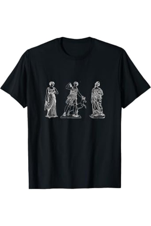 Aesthetic Dark Academia Greek Goddess Light Graphic T-Shirt, Size S-5XL
