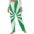 thumbnail image 1 of Aesthetic Dark Green And White Sunburst Winter Female Pants Flannel High Waist Women Pants Lady Warm Straight Leg Plush Trousers, 1 of 7