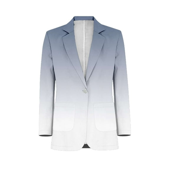 Aesthetic Distant Blue And White Gradient Men Blazers Slim Clothing Summer Jacket Man Oversize Daily Suits Tops