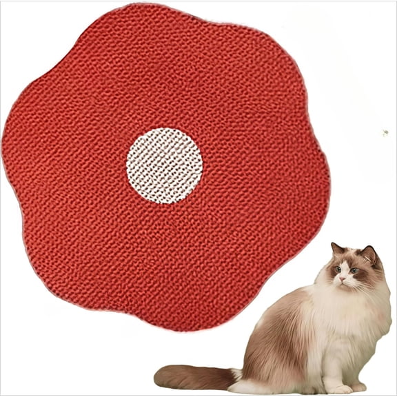 Aesthetic Flora Cat Wall Scratcher, Woven Sisal Vertical Wall Guard, Self-Adhesive "Peel-and-Stick" Furniture Protector Pad