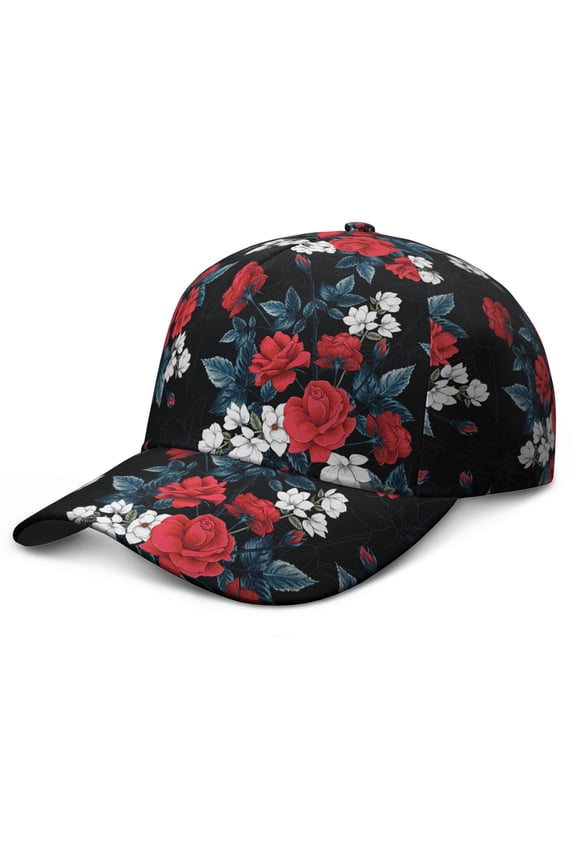 Aesthetic Floral Baseball Cap Adjustable Snapback Abstract