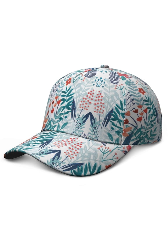 Aesthetic Floral Baseball Cap Adjustable Snapback Abstract